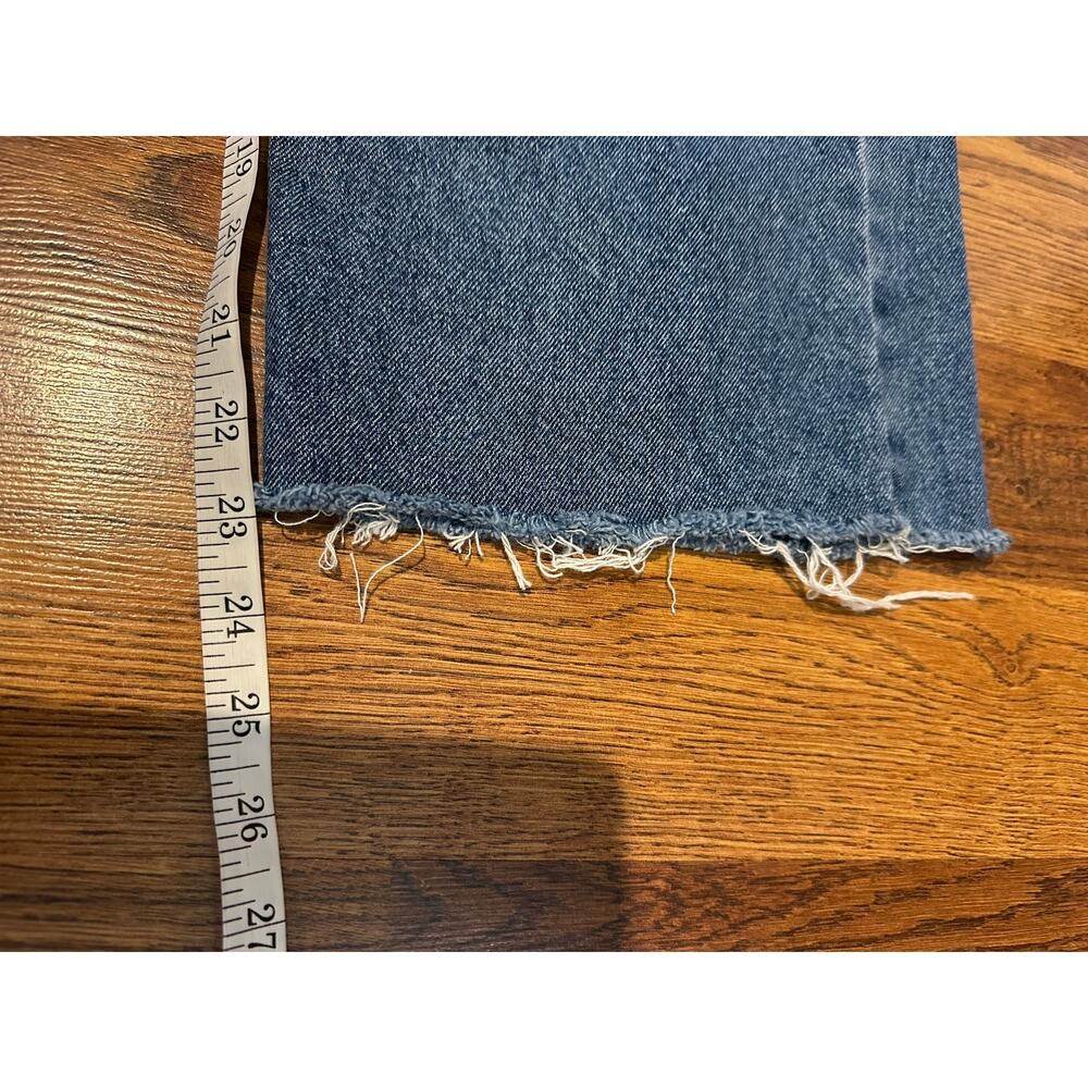 Forever 21 High Rise Wide Leg Jeans Raw Hem Medium Wash Size 24 Modern Denim - Picture 9 of 9